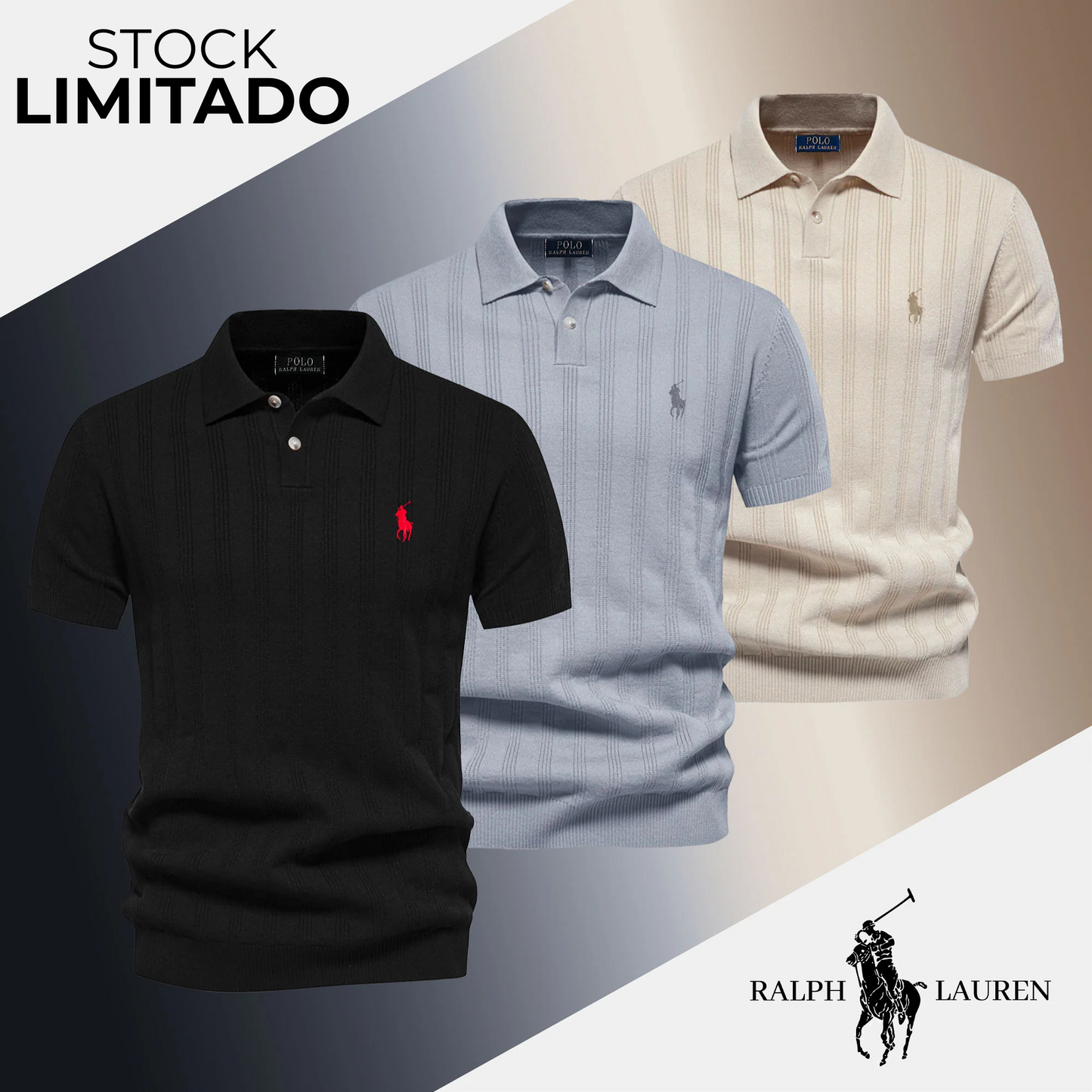 RL Strukturiertes Poloshirt für Herren – Begrenzte Stückzahl