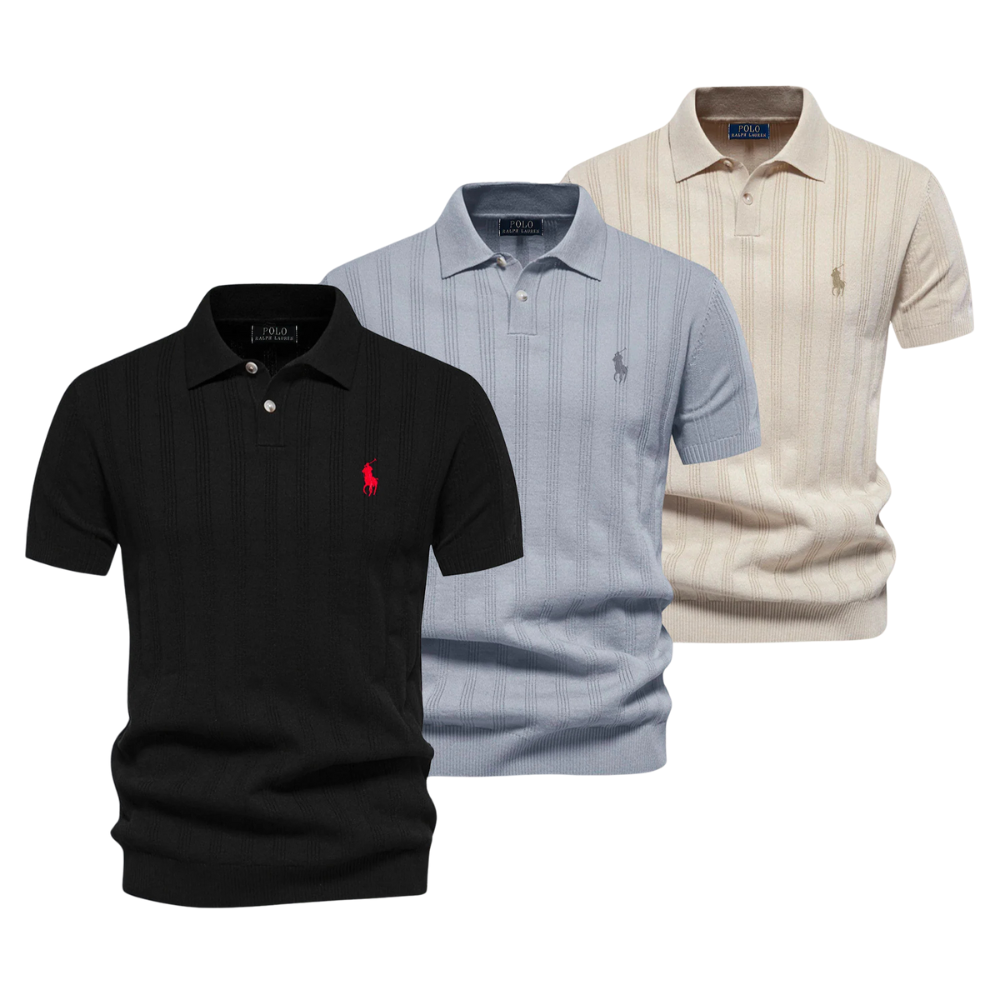 RL Strukturiertes Poloshirt für Herren