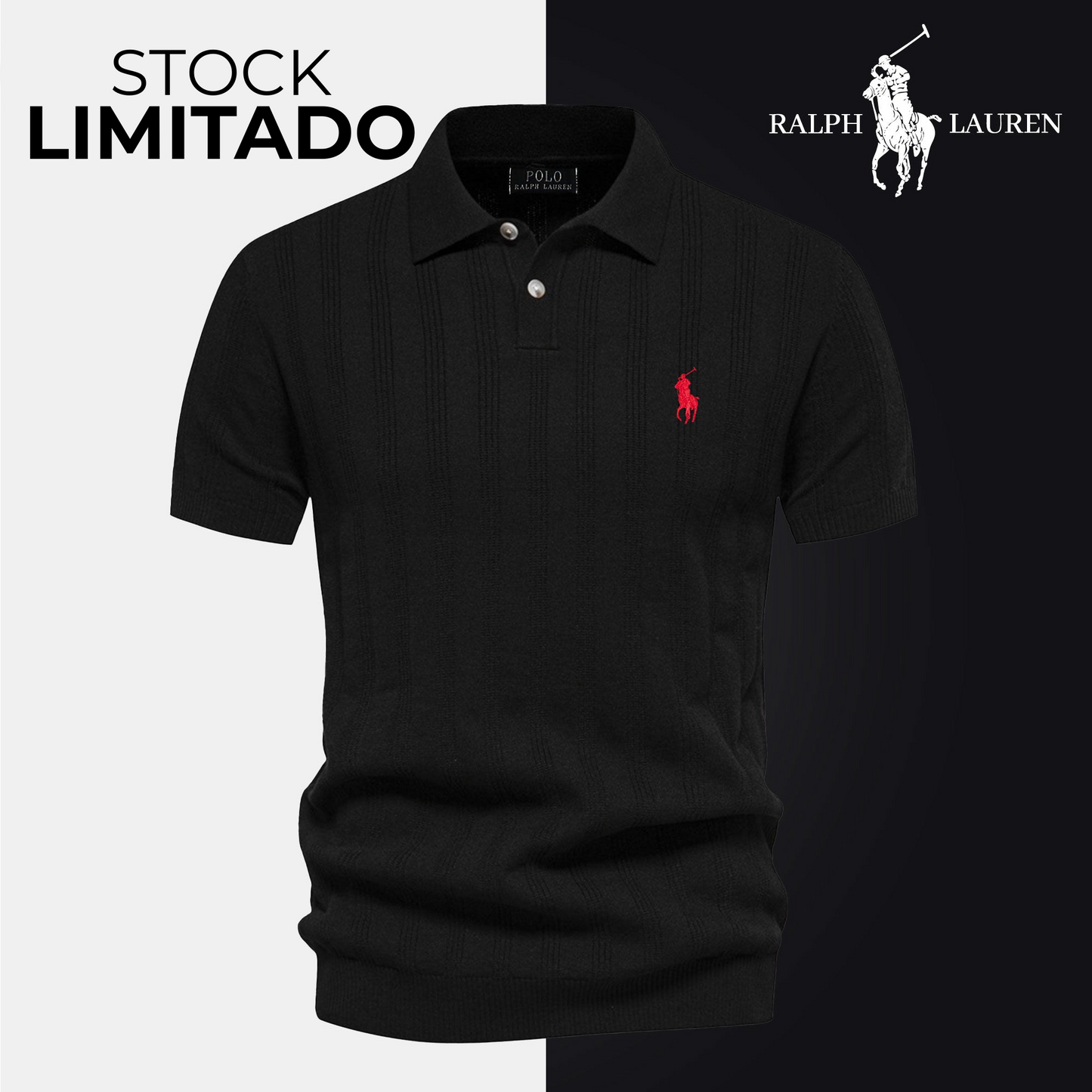 RL Strukturiertes Poloshirt für Herren – Begrenzte Stückzahl