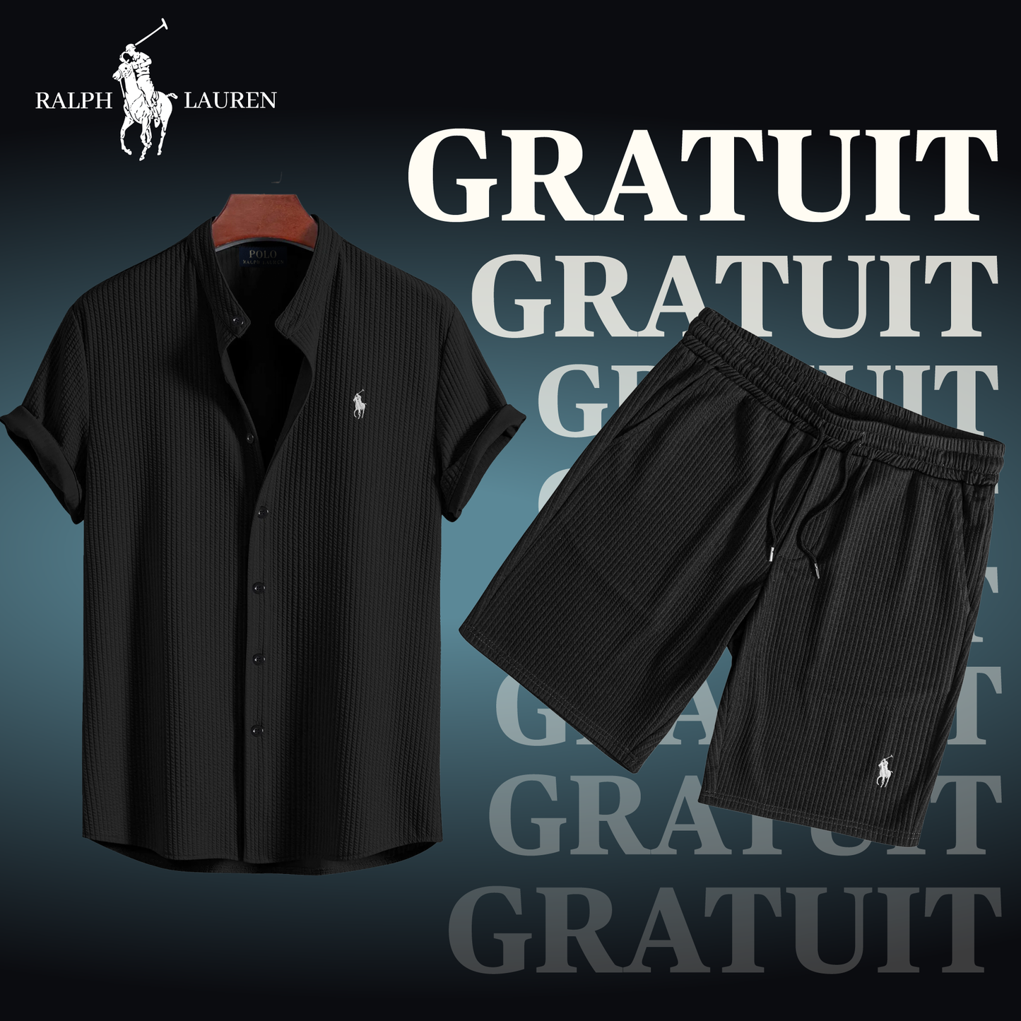 Men's Lightweight Short Sleeve Shirt & Matching Shorts Summer Casual Outfit Set