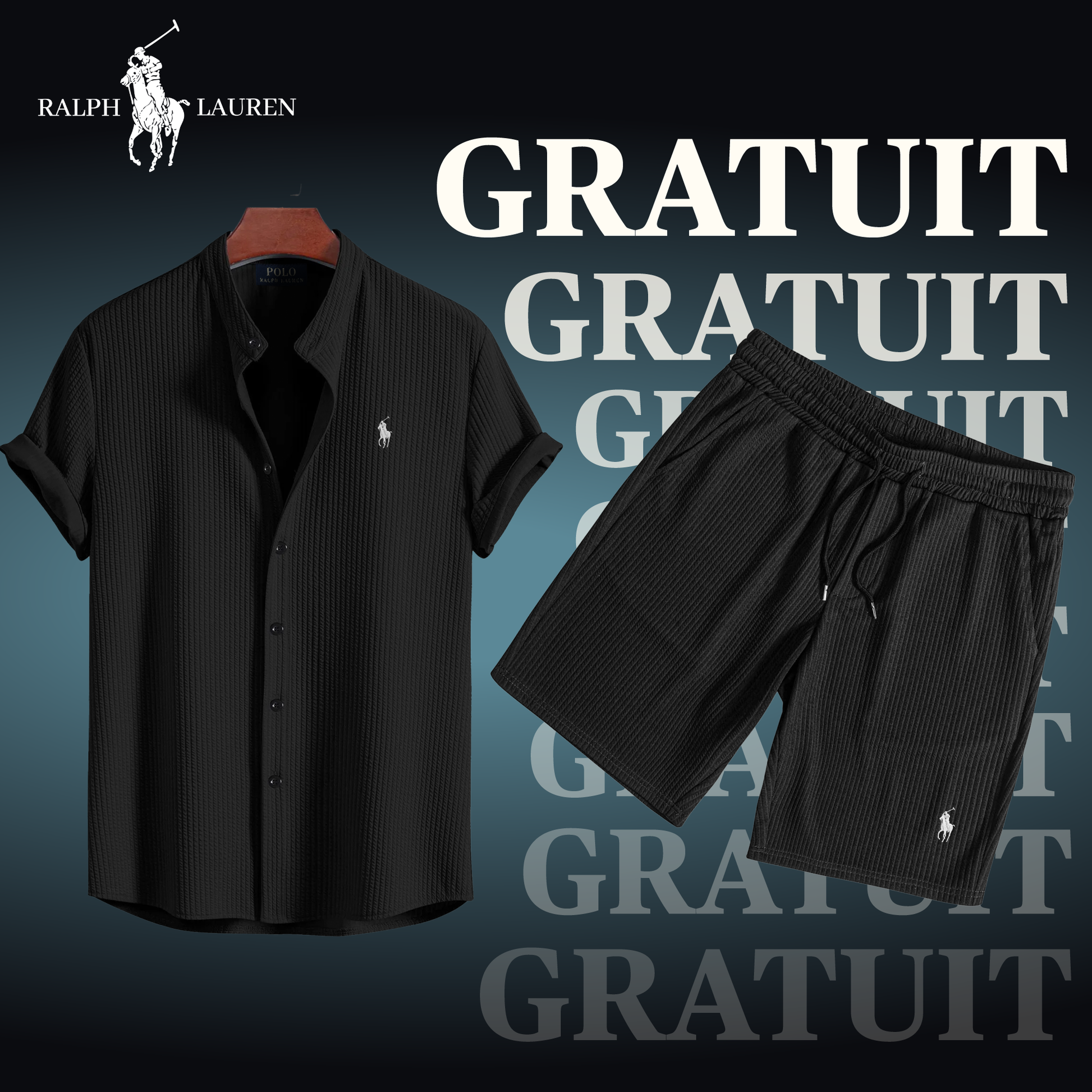 Men's Lightweight Short Sleeve Shirt & Matching Shorts Summer Casual Outfit Set