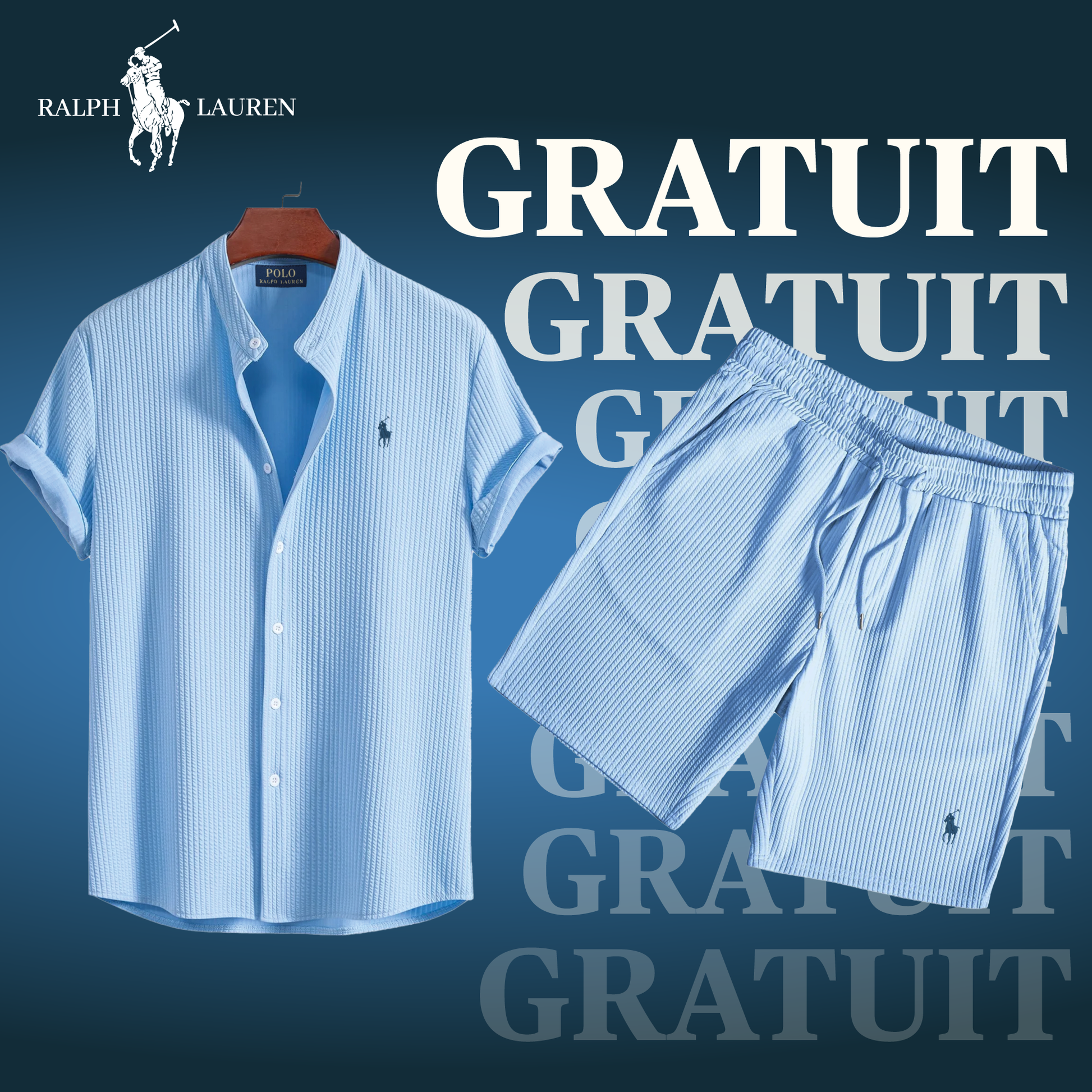 Men's Lightweight Short Sleeve Shirt & Matching Shorts Summer Casual Outfit Set